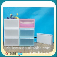 Folding easy to transport plastic drawer unit